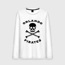 Мужской лонгслив хлопок с принтом Orlando pirates Орландо Пираты в Курске, 100% хлопок |  | orlando pirates | кости | орландо пираты | спорт | футбол | череп