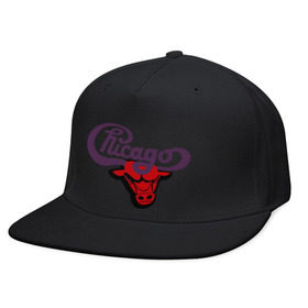 Кепка снепбек с прямым козырьком с принтом Чикаго Булс Chicago bulls в Курске, хлопок 100% |  | chicago bulls | swag | бык | чикаго булс