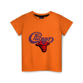 Детская футболка хлопок с принтом Чикаго Булс Chicago bulls в Курске, 100% хлопок | круглый вырез горловины, полуприлегающий силуэт, длина до линии бедер | Тематика изображения на принте: chicago bulls | swag | бык | чикаго булс