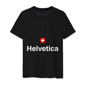 Мужская футболка хлопок с принтом Helvetica Type в Курске, 100% хлопок | прямой крой, круглый вырез горловины, длина до линии бедер, слегка спущенное плечо. | helvetica type | профессии | разное