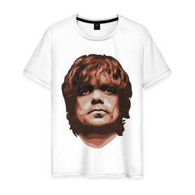 Мужская футболка хлопок с принтом Tyrion Lannister в Курске, 100% хлопок | прямой крой, круглый вырез горловины, длина до линии бедер, слегка спущенное плечо. | Тематика изображения на принте: 
