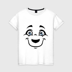 Женская футболка хлопок с принтом Милаха в Курске, 100% хлопок | прямой крой, круглый вырез горловины, длина до линии бедер, слегка спущенное плечо | 