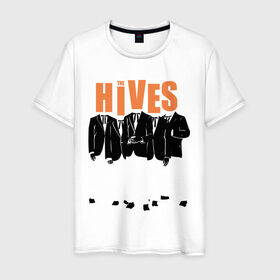 Мужская футболка хлопок с принтом The Hives (пиджаки) в Курске, 100% хлопок | прямой крой, круглый вырез горловины, длина до линии бедер, слегка спущенное плечо. | kubana 2014 | the hives | альтернатива | кубана 2014 | музыка | рок | с группами | фестиваль