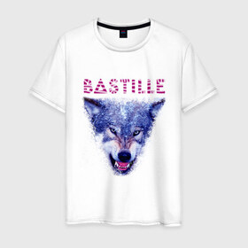 Мужская футболка хлопок с принтом Bastille в Курске, 100% хлопок | прямой крой, круглый вырез горловины, длина до линии бедер, слегка спущенное плечо. | bastille | pop rock | rock | альтернатива | волк | злой волк | инди рок | музыка | поп рок | рок