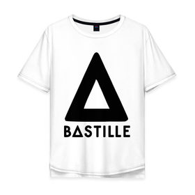 Мужская футболка хлопок Oversize с принтом Bastille в Курске, 100% хлопок | свободный крой, круглый ворот, “спинка” длиннее передней части | bastille | kubana | rock | кубана | музыка | подарок | рок | треугольник
