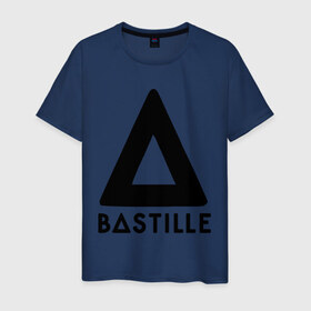 Мужская футболка хлопок с принтом Bastille в Курске, 100% хлопок | прямой крой, круглый вырез горловины, длина до линии бедер, слегка спущенное плечо. | bastille | kubana | rock | кубана | музыка | подарок | рок | треугольник