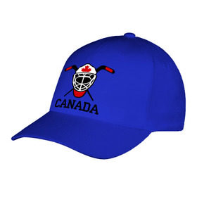 Бейсболка с принтом Canada (Канадский хоккей) в Курске, 100% хлопок | классический козырек, металлическая застежка-регулятор размера | canada | канадский | клюшка | спорт | хоккей | шайба