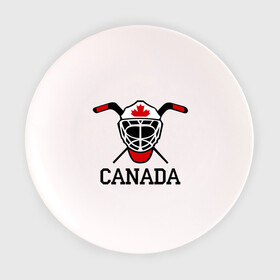 Тарелка с принтом Canada (Канадский хоккей) в Курске, фарфор | диаметр - 210 мм
диаметр для нанесения принта - 120 мм | Тематика изображения на принте: canada | канадский | клюшка | спорт | хоккей | шайба