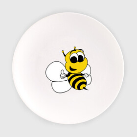 Тарелка с принтом Пчёлка в Курске, фарфор | диаметр - 210 мм
диаметр для нанесения принта - 120 мм | животные | прикольные картинки | пчёлка | шмель