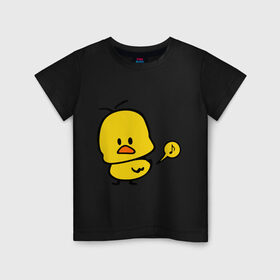Детская футболка хлопок с принтом Музыкальная цыпа в Курске, 100% хлопок | круглый вырез горловины, полуприлегающий силуэт, длина до линии бедер | животные | музыкальная цыпа | птица | цыплёнок