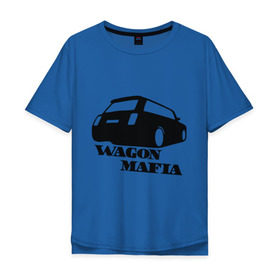 Мужская футболка хлопок Oversize с принтом WAGON MAFIA в Курске, 100% хлопок | свободный крой, круглый ворот, “спинка” длиннее передней части | дрифт