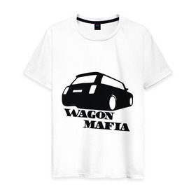 Мужская футболка хлопок с принтом WAGON MAFIA в Курске, 100% хлопок | прямой крой, круглый вырез горловины, длина до линии бедер, слегка спущенное плечо. | Тематика изображения на принте: дрифт