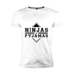 Мужская футболка премиум с принтом Ninjas In Pyjamas в Курске, 92% хлопок, 8% лайкра | приталенный силуэт, круглый вырез ворота, длина до линии бедра, короткий рукав | Тематика изображения на принте: nip