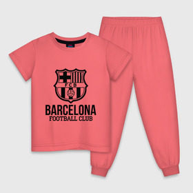 Детская пижама хлопок с принтом Barcelona FC в Курске, 100% хлопок |  брюки и футболка прямого кроя, без карманов, на брюках мягкая резинка на поясе и по низу штанин
 | barcelona | fc | fc barcelona | footbal club | барселона | лого | логотип | спорт | футбол | футбольный клуб