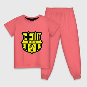 Детская пижама хлопок с принтом Barcelona logo в Курске, 100% хлопок |  брюки и футболка прямого кроя, без карманов, на брюках мягкая резинка на поясе и по низу штанин
 | barcelona | fc | fc barcelona | footbal club | барселона | лого | логотип | спорт | футбол | футбольный клуб