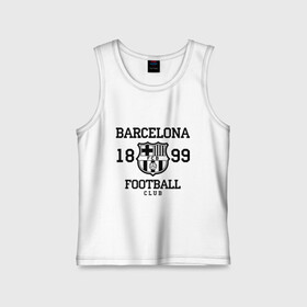 Детская майка хлопок с принтом Barcelona 1899 в Курске,  |  | barcelona | fc | fc barcelona | footbal club | барселона | лого | логотип | спорт | футбол | футбольный клуб