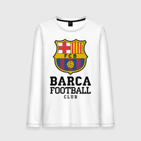 Мужской лонгслив хлопок с принтом Barcelona FC в Курске, 100% хлопок |  | barcelona | fc | fc barcelona | footbal club | барселона | лого | логотип | спорт | футбол | футбольный клуб