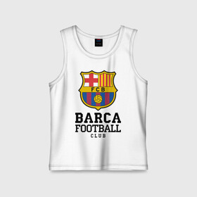 Детская майка хлопок с принтом Barcelona FC в Курске,  |  | barcelona | fc | fc barcelona | footbal club | барселона | лого | логотип | спорт | футбол | футбольный клуб