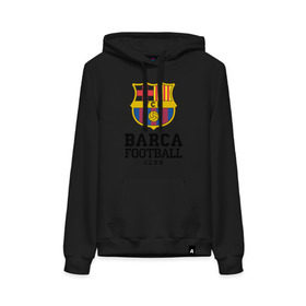 Женская толстовка хлопок с принтом Barcelona FC в Курске, френч-терри, мягкий теплый начес внутри (100% хлопок) | карман-кенгуру, эластичные манжеты и нижняя кромка, капюшон с подкладом и шнурком | barcelona | fc | fc barcelona | footbal club | барселона | лого | логотип | спорт | футбол | футбольный клуб