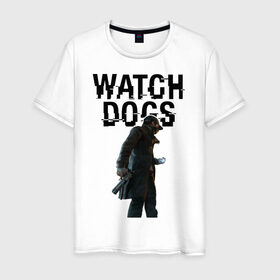 Мужская футболка хлопок с принтом Watch Dogs в Курске, 100% хлопок | прямой крой, круглый вырез горловины, длина до линии бедер, слегка спущенное плечо. | Тематика изображения на принте: 