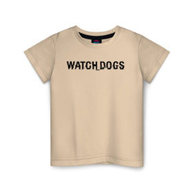 Детская футболка хлопок с принтом Watch Dogs в Курске, 100% хлопок | круглый вырез горловины, полуприлегающий силуэт, длина до линии бедер | watch dogs