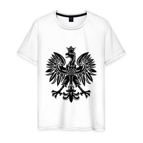 Мужская футболка хлопок с принтом Имперский орел в Курске, 100% хлопок | прямой крой, круглый вырез горловины, длина до линии бедер, слегка спущенное плечо. | геральдика | герб | империя | орел | птица