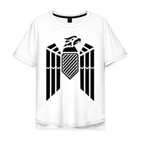 Мужская футболка хлопок Oversize с принтом Немецкий гербовый орел в Курске, 100% хлопок | свободный крой, круглый ворот, “спинка” длиннее передней части | геральдика | герб | орел | птица