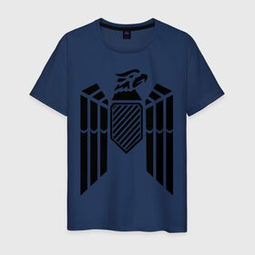 Мужская футболка хлопок с принтом Немецкий гербовый орел в Курске, 100% хлопок | прямой крой, круглый вырез горловины, длина до линии бедер, слегка спущенное плечо. | геральдика | герб | орел | птица