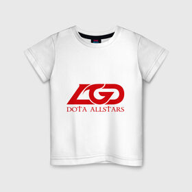 Детская футболка хлопок с принтом LGD Dota 2 в Курске, 100% хлопок | круглый вырез горловины, полуприлегающий силуэт, длина до линии бедер | Тематика изображения на принте: all | dota | dota2 | lgd | stars | дота | дота2 | лгд