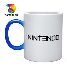 Кружка хамелеон с принтом Nintendo в Курске, керамика | меняет цвет при нагревании, емкость 330 мл | Тематика изображения на принте: баста | ноггано