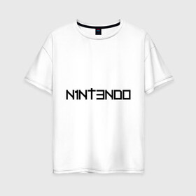 Женская футболка хлопок Oversize с принтом Nintendo в Курске, 100% хлопок | свободный крой, круглый ворот, спущенный рукав, длина до линии бедер
 | баста | ноггано