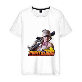 Мужская футболка хлопок с принтом Point Blank в Курске, 100% хлопок | прямой крой, круглый вырез горловины, длина до линии бедер, слегка спущенное плечо. | point blank | поинт блэнк