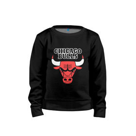 Детский свитшот хлопок с принтом Chicago Bulls в Курске, 100% хлопок | круглый вырез горловины, эластичные манжеты, пояс и воротник | chicago bulls | newtop | swag | swag style | toplanding | одежда сваг | сваг | сваг стиль | свег | свог | свэг | чикаго булз