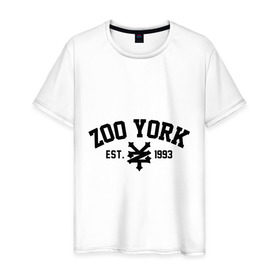 Мужская футболка хлопок с принтом Zoo York в Курске, 100% хлопок | прямой крой, круглый вырез горловины, длина до линии бедер, слегка спущенное плечо. | 300 | york | zoo | антибренд | зоо | йорк