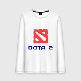 Мужской лонгслив хлопок с принтом Dota 2 logo в Курске, 100% хлопок |  | 