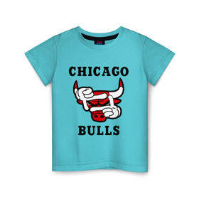 Детская футболка хлопок с принтом Chicago Bulls Swag в Курске, 100% хлопок | круглый вырез горловины, полуприлегающий силуэт, длина до линии бедер | Тематика изображения на принте: bulls | chicago | new | swag | буллс | чикаго