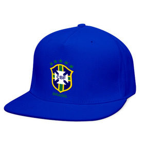 Кепка снепбек с прямым козырьком с принтом Сборная Бразилии по футболу в Курске, хлопок 100% |  | бразилия