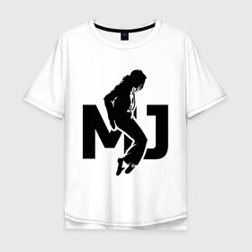 Мужская футболка хлопок Oversize с принтом Майкл Джексон в Курске, 100% хлопок | свободный крой, круглый ворот, “спинка” длиннее передней части | jackson | king | michael | music | pop | джексон | джэксон | король | майкл | музыка | поп | попса