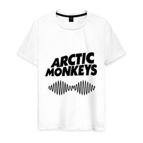 Мужская футболка хлопок с принтом Arctic monkeys wave в Курске, 100% хлопок | прямой крой, круглый вырез горловины, длина до линии бедер, слегка спущенное плечо. | arctic monkeys