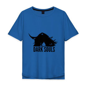 Мужская футболка хлопок Oversize с принтом Dark Souls в Курске, 100% хлопок | свободный крой, круглый ворот, “спинка” длиннее передней части | dark souls | praise the sun | you died | дарк соулс | темные души
