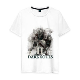 Мужская футболка хлопок с принтом Dark Souls в Курске, 100% хлопок | прямой крой, круглый вырез горловины, длина до линии бедер, слегка спущенное плечо. | dark souls | praise the sun | you died | дарк соулс