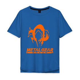 Мужская футболка хлопок Oversize с принтом Metal Gear Solid Fox в Курске, 100% хлопок | свободный крой, круглый ворот, “спинка” длиннее передней части | лиса