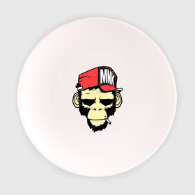 Тарелка 3D с принтом Monkey Swag в Курске, фарфор | диаметр - 210 мм
диаметр для нанесения принта - 120 мм | Тематика изображения на принте: cap | hat | head | mnk | monkey | swag | голова | кепка | мартышка | обезьяна | свэг