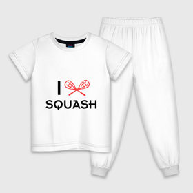 Детская пижама хлопок с принтом I LOVE SQUASH в Курске, 100% хлопок |  брюки и футболка прямого кроя, без карманов, на брюках мягкая резинка на поясе и по низу штанин
 | squash | ракетка | сквош