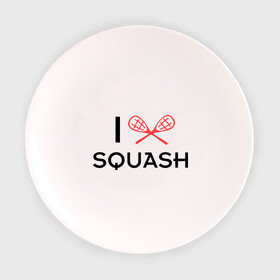 Тарелка с принтом I LOVE SQUASH в Курске, фарфор | диаметр - 210 мм
диаметр для нанесения принта - 120 мм | squash | ракетка | сквош