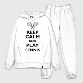 Мужской костюм хлопок OVERSIZE с принтом Play tennis в Курске,  |  | ракетка | тенис | теннис | теннисист