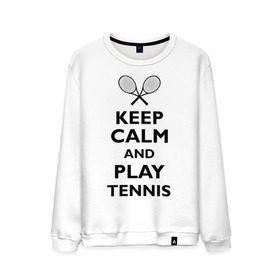 Мужской свитшот хлопок с принтом Play tennis в Курске, 100% хлопок |  | ракетка | тенис | теннис | теннисист