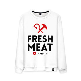 Мужской свитшот хлопок с принтом Fresh meat в Курске, 100% хлопок |  | Тематика изображения на принте: dota | fresh | meat | pudge | дота | мясо | пудж | свежее
