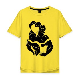 Мужская футболка хлопок Oversize с принтом Фитоняшка в Курске, 100% хлопок | свободный крой, круглый ворот, “спинка” длиннее передней части | Тематика изображения на принте: 