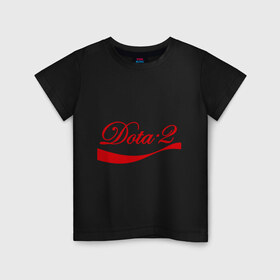 Детская футболка хлопок с принтом Dota 2 Coca cola в Курске, 100% хлопок | круглый вырез горловины, полуприлегающий силуэт, длина до линии бедер | coca | cola | dota | дота | кола